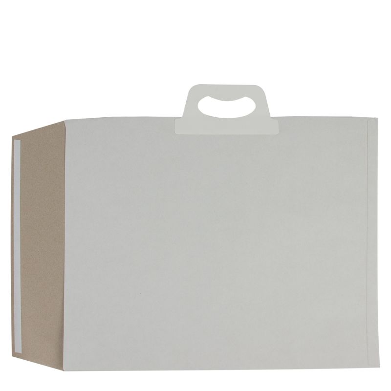 Recycled paper gift bags with flap closing